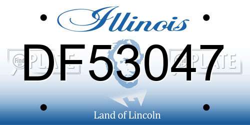 DF53047 Illinois License Plate