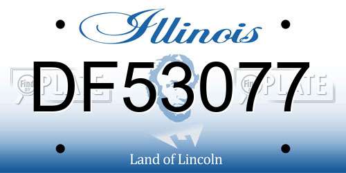 DF53077 Illinois License Plate