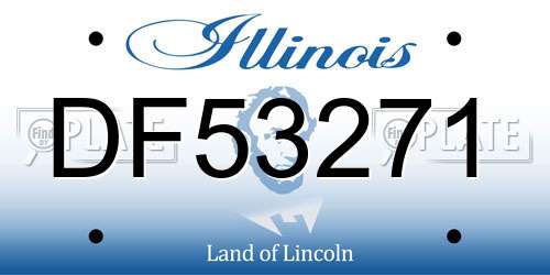 DF53271 Illinois License Plate