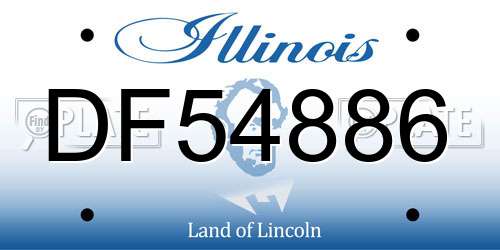 DF54886 Illinois License Plate