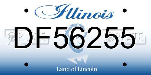DF56255 Illinois License Plate