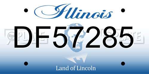 DF57285 Illinois License Plate
