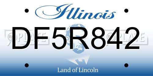 DF5R842 Illinois License Plate