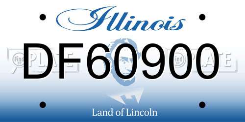 DF60900 Illinois License Plate