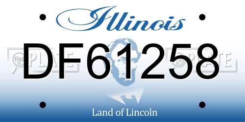 DF61258 Illinois License Plate