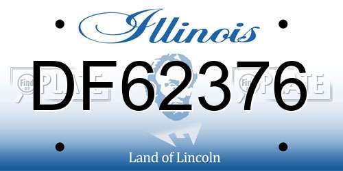 DF62376 Illinois License Plate