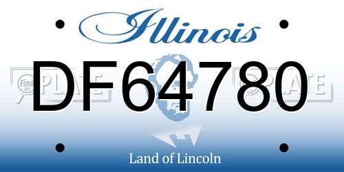 DF64780 Illinois License Plate
