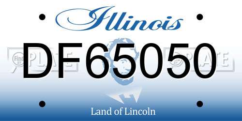 DF65050 Illinois License Plate