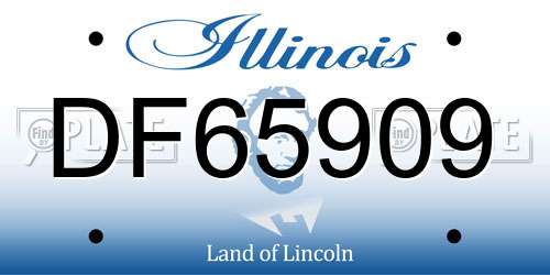 DF65909 Illinois License Plate