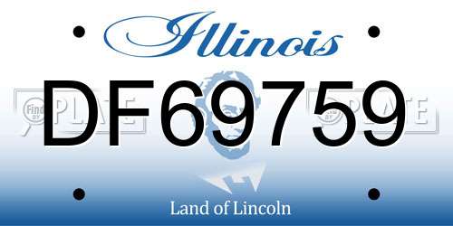 DF69759 Illinois License Plate