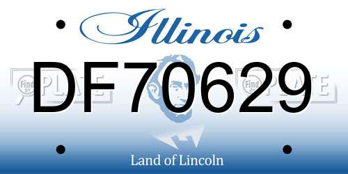 DF70629 Illinois License Plate