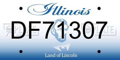 DF71307 Illinois License Plate