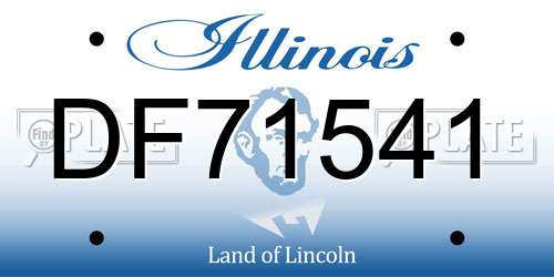 DF71541 Illinois License Plate