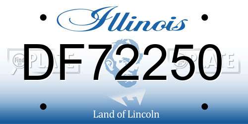 DF72250 Illinois License Plate