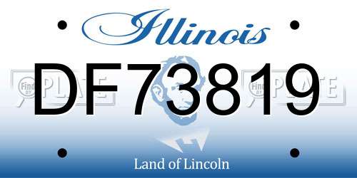 DF73819 Illinois License Plate