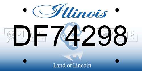 DF74298 Illinois License Plate