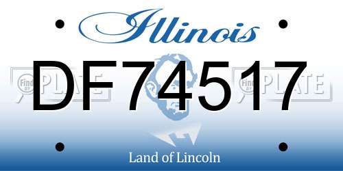 DF74517 Illinois License Plate