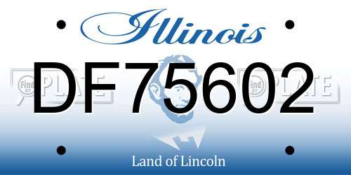 DF75602 Illinois License Plate