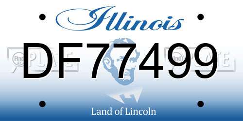 DF77499 Illinois License Plate