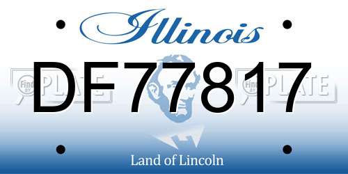 DF77817 Illinois License Plate
