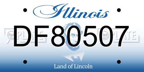 DF80507 Illinois License Plate