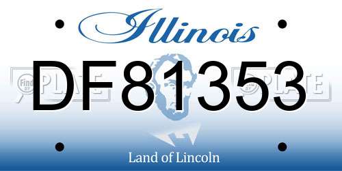 DF81353 Illinois License Plate