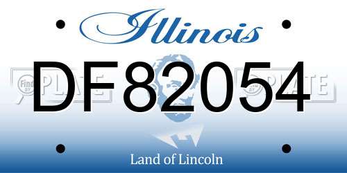 DF82054 Illinois License Plate