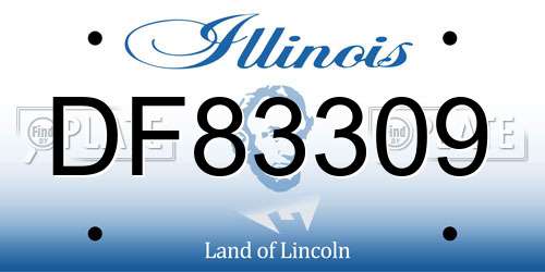 DF83309 Illinois License Plate