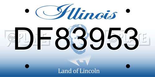 DF83953 Illinois License Plate