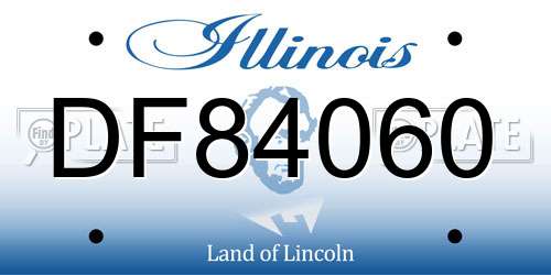 DF84060 Illinois License Plate