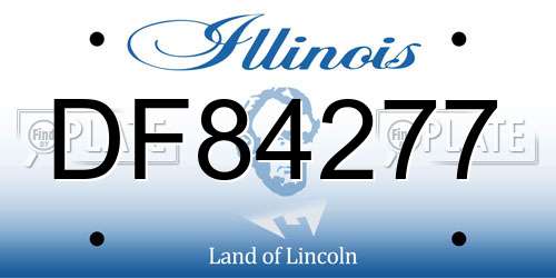 DF84277 Illinois License Plate