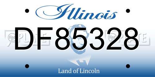DF85328 Illinois License Plate