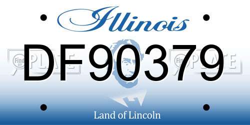 DF90379 Illinois License Plate