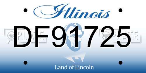 DF91725 Illinois License Plate