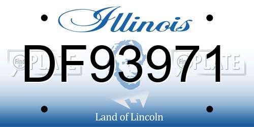 DF93971 Illinois License Plate