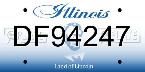 DF94247 Illinois License Plate