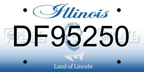 DF95250 Illinois License Plate