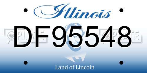 DF95548 Illinois License Plate
