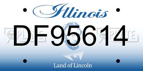 DF95614 Illinois License Plate