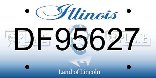 DF95627 Illinois License Plate