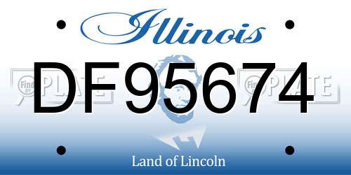 DF95674 Illinois License Plate