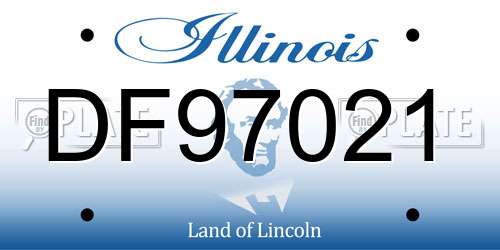 DF97021 Illinois License Plate
