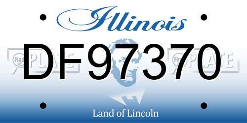 DF97370 Illinois License Plate