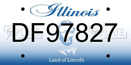 DF97827 Illinois License Plate