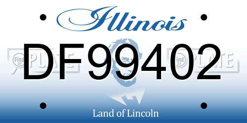 DF99402 Illinois License Plate