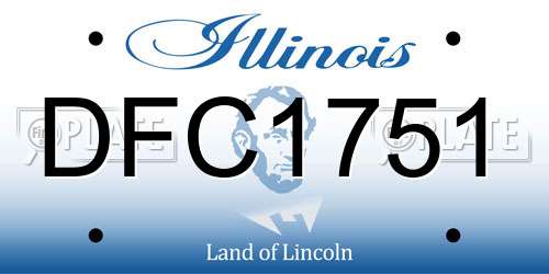 DFC1751 Illinois License Plate