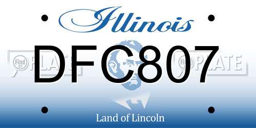DFC807 Illinois License Plate