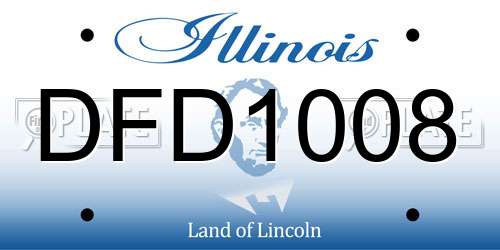 DFD1008 Illinois License Plate