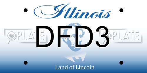 DFD3 Illinois License Plate