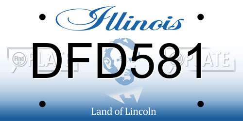 DFD581 Illinois License Plate